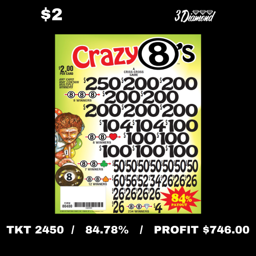 *85% EXCLUSIVE CRAZY 8'S* Image